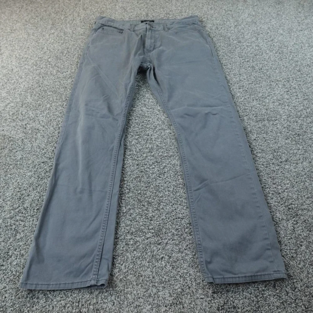 Banana Republic Jeans Mens 34X32 Gray Denim Pants Slim Straight Stretch Preppy‎